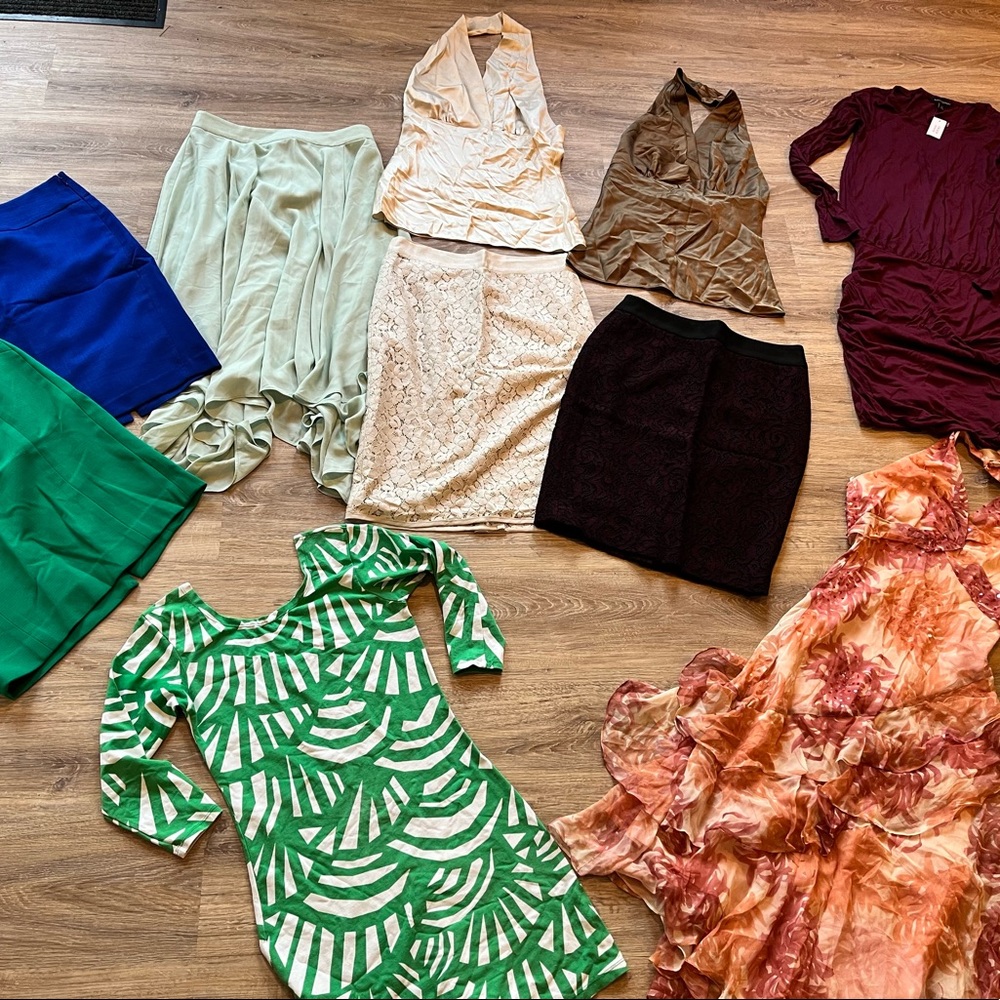 Bundle 10 Dresses skirts tops 0-2 XS